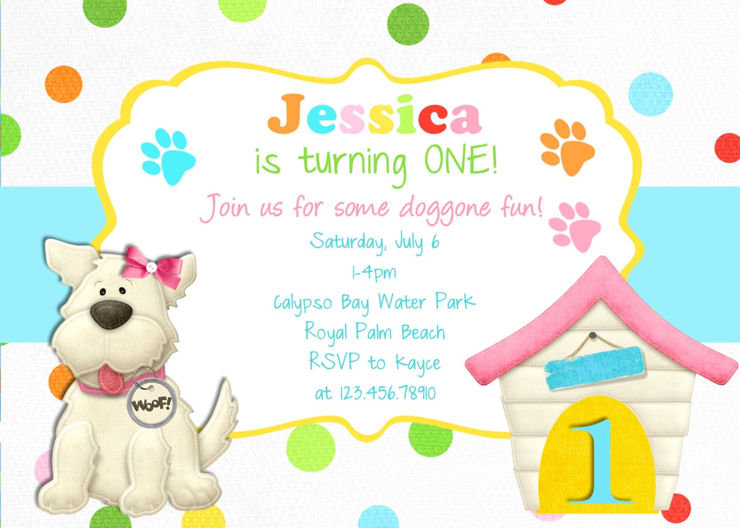 Puppy Birthday Invitation Dog Party Puppy Printable