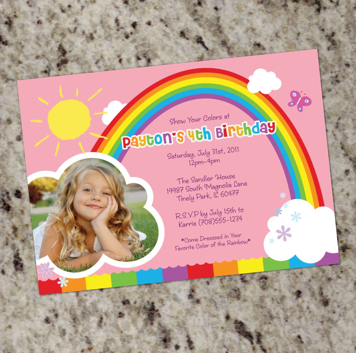 Rainbow Party Birthday Party Invitations Printable By Whirlibird