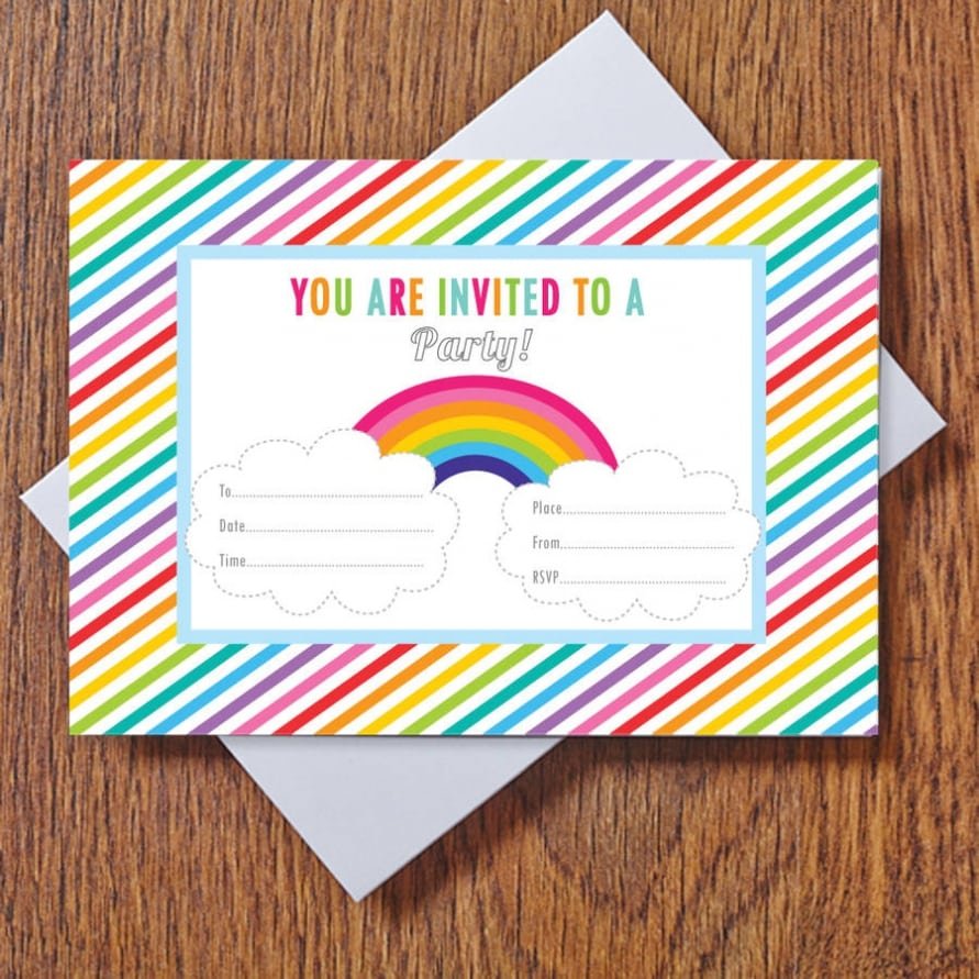 Rainbow Party Invitations For Your Inspiration