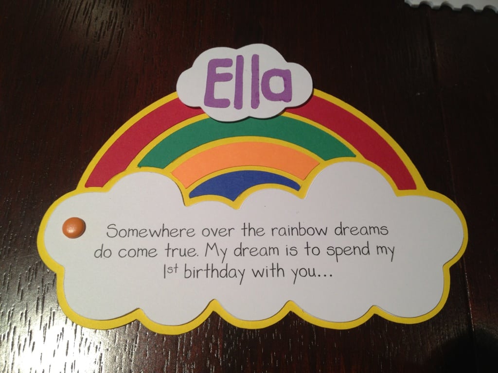 Rainbow Themed Birthday Party Invitations
