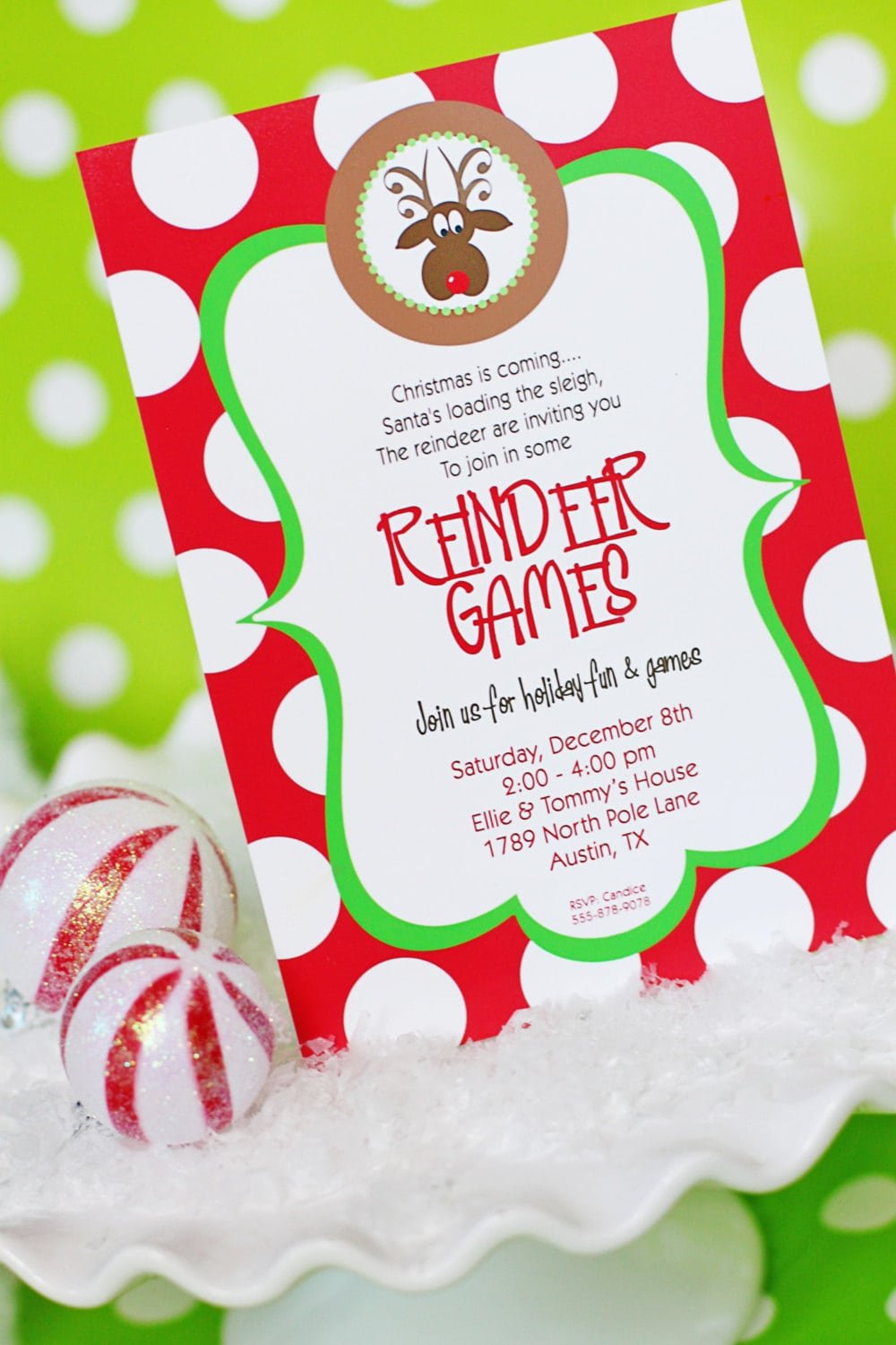 Reindeer Games Invitation Printable