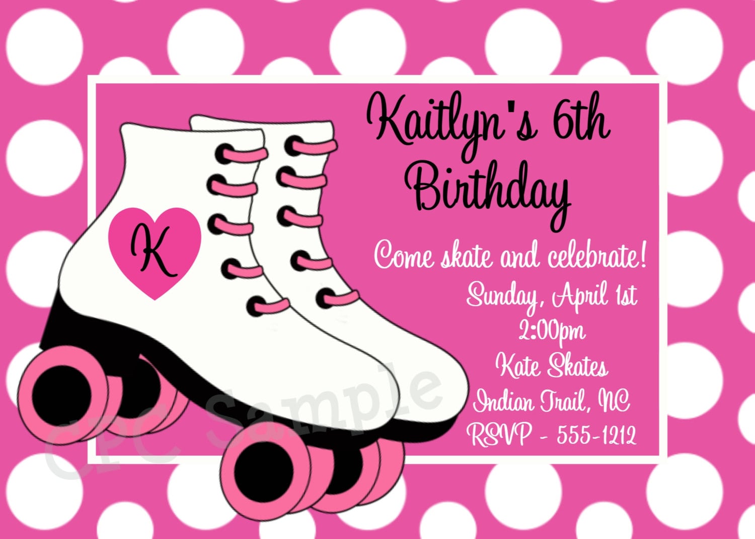 Roller Skate Invite