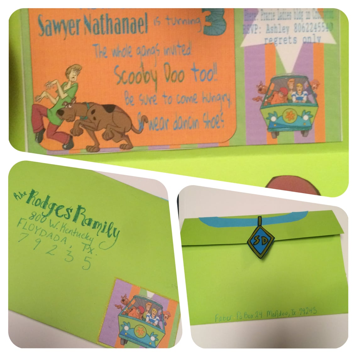 Scooby Doo Birthday Party Invitations! Easy And Cheap Diy  Used
