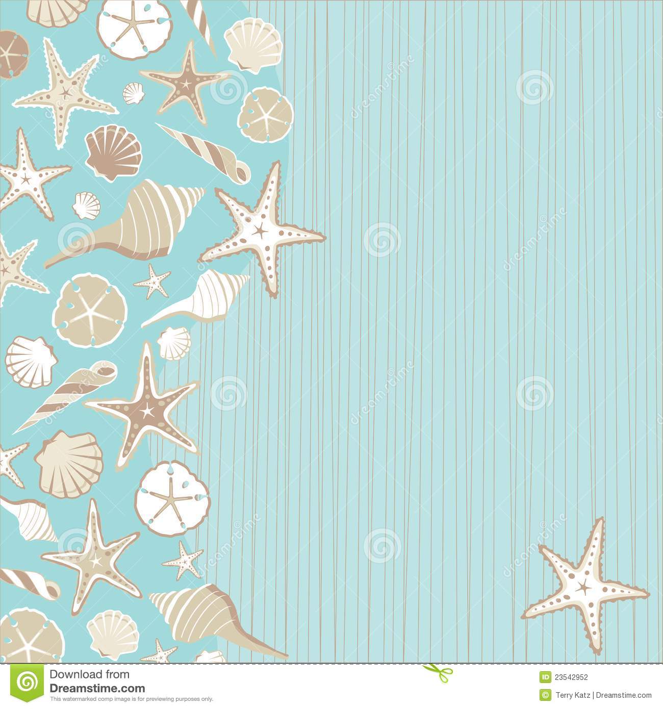 Seashell Beach Party Invitation Stock Photography