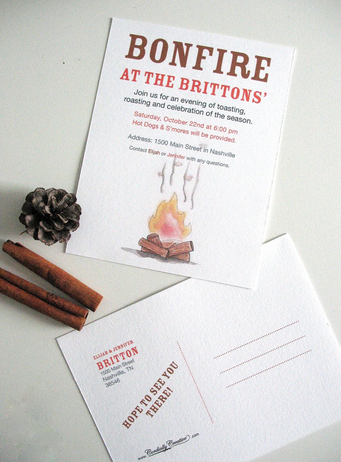 Similiar Cool Bonfire Party Invitations Keywords