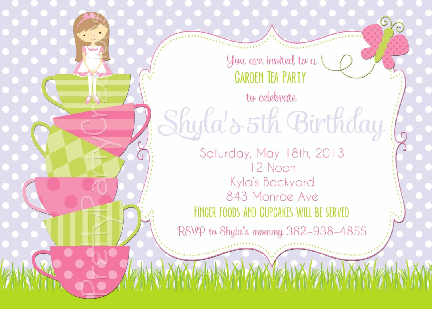 Similiar Garden Tea Party Invitations Keywords