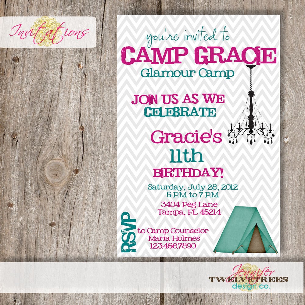 Similiar Glamping Party Invitations Keywords