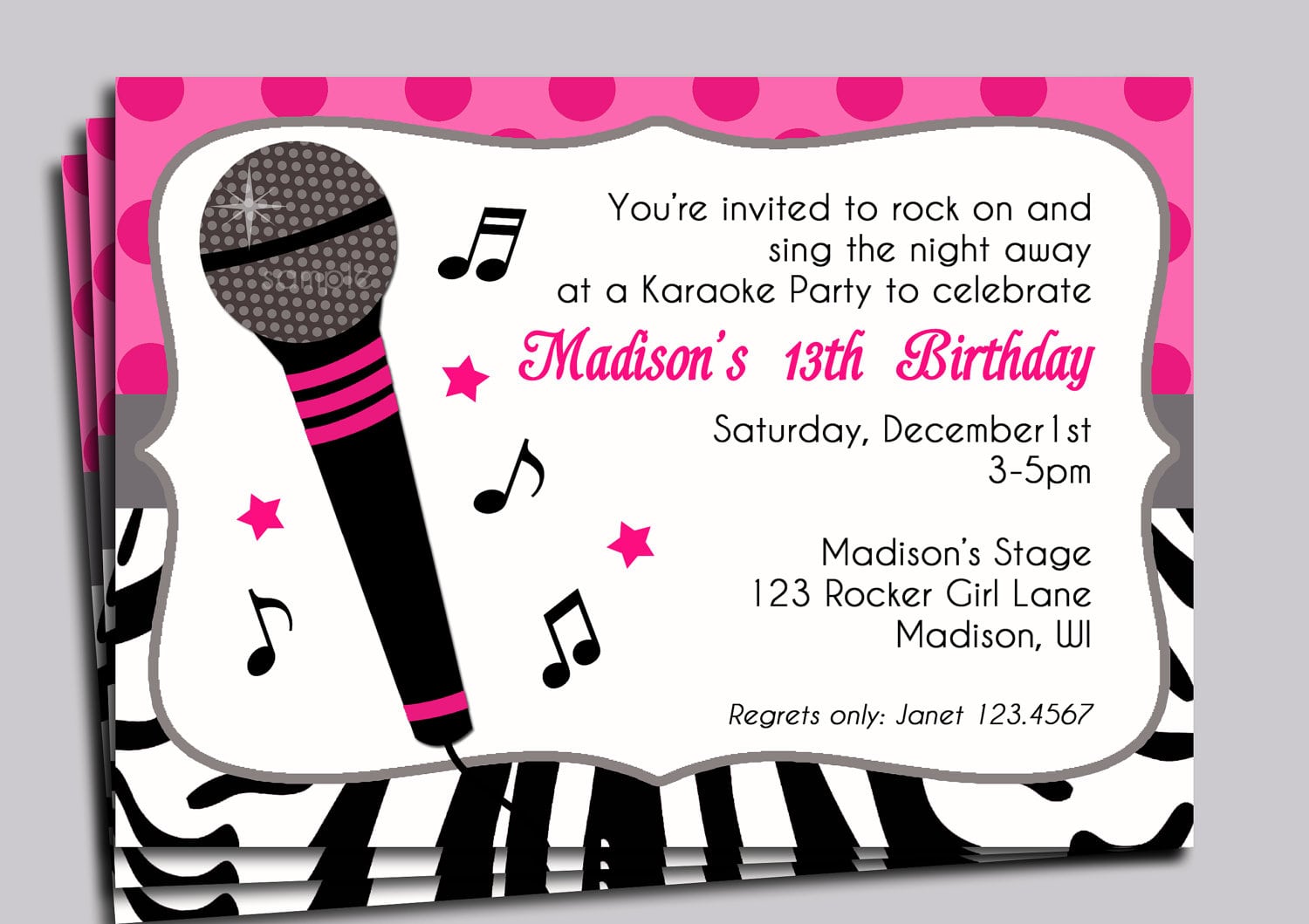 Similiar Karaoke Party Invitation Wording Keywords