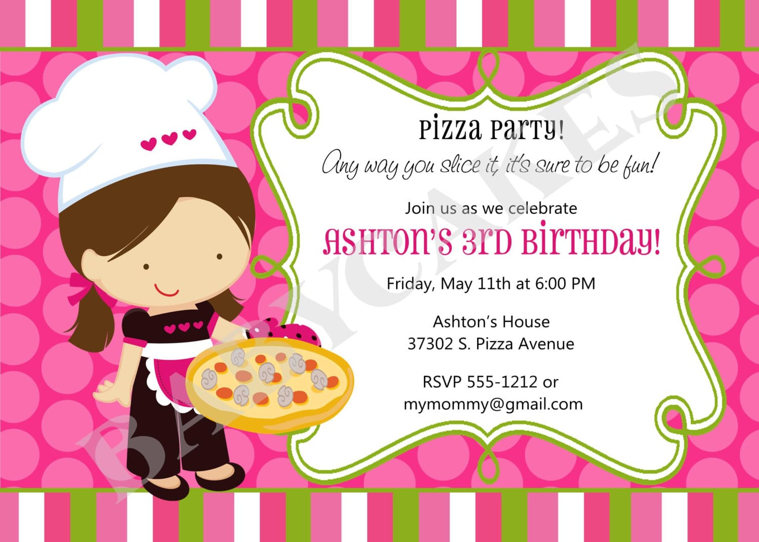 Similiar Pizza Birthday Invitations Keywords