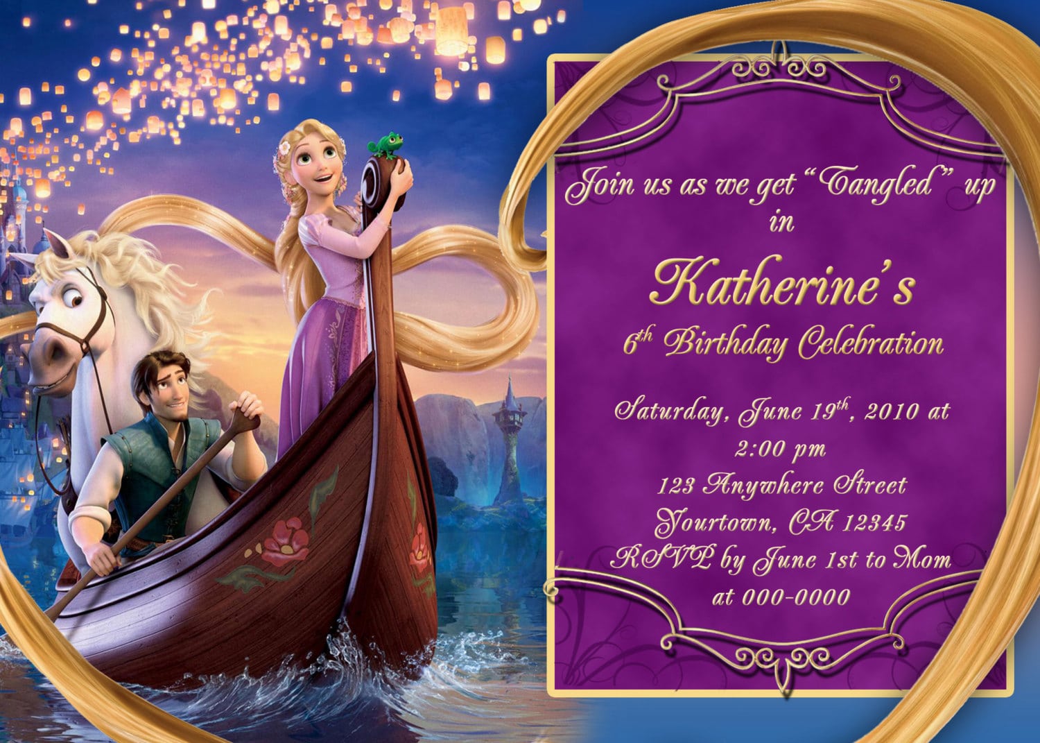 Similiar Rapunzel Birthday Invitation Ideas Keywords