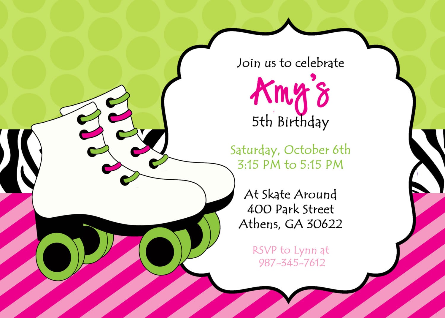 Skate Party Invitations