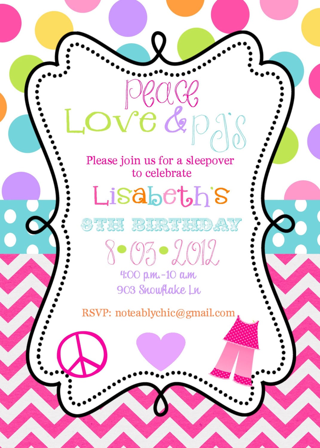 Slumber Party Invitations