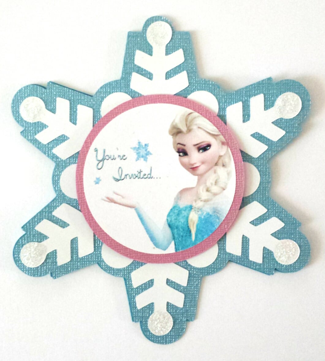 Snowflake Birthday Party Invitations