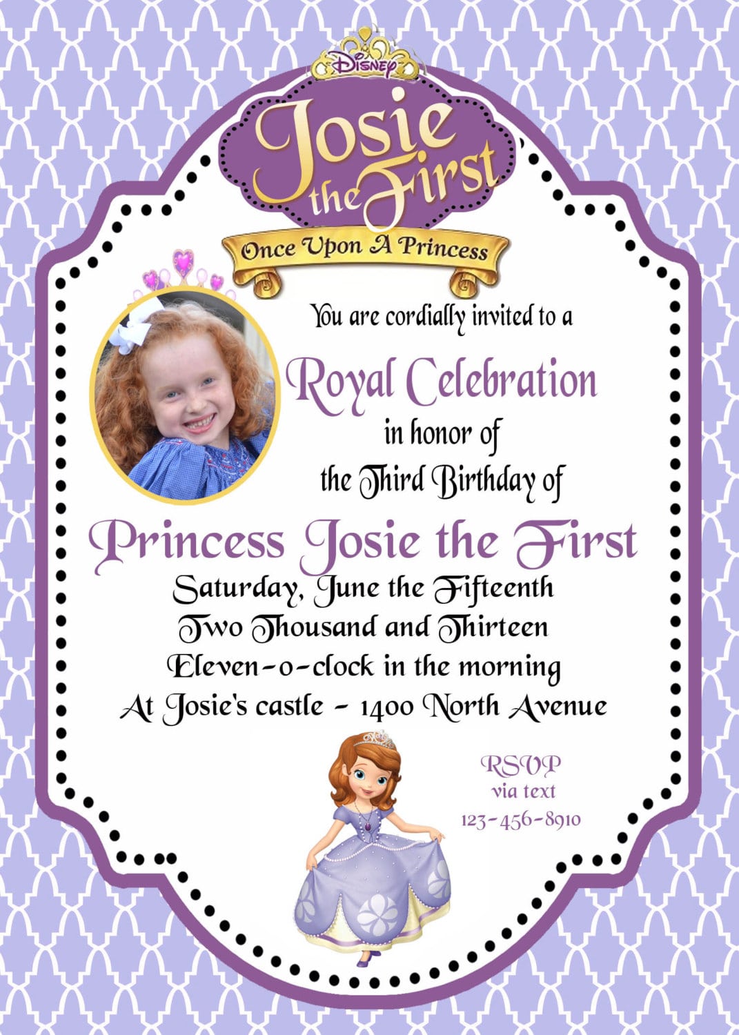 Sofia The First Invitation