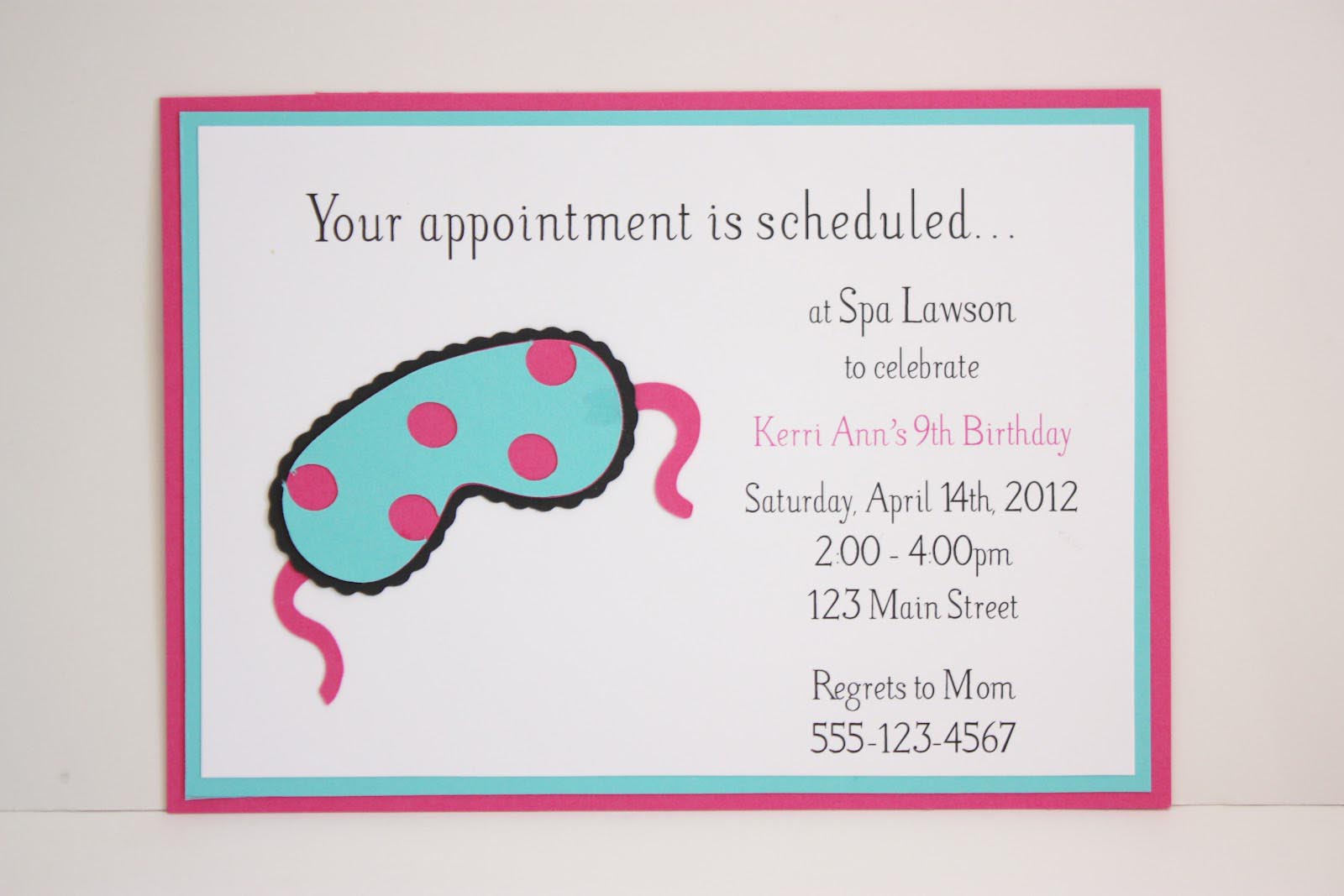 Spa Birthday Party Invitations Free Printable