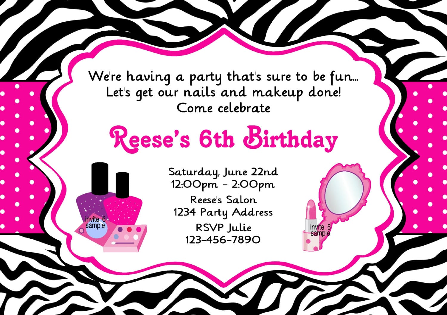 Spa Party Invitation