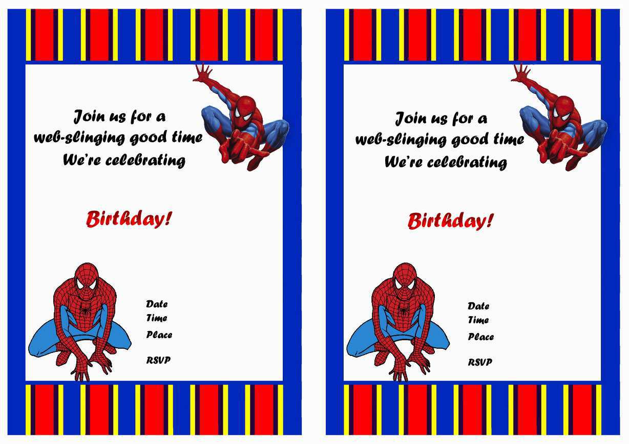 Spiderman Birthday Invitations
