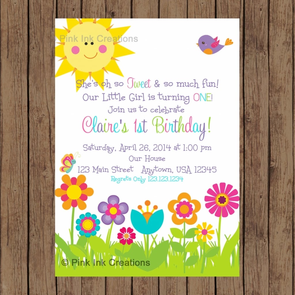Spring Party Invitations Spring Birthday Invitations