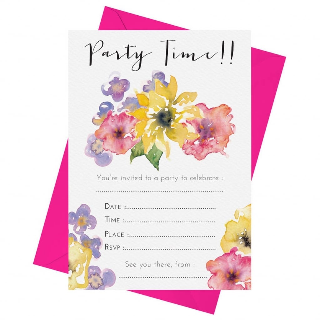 Spring Party Invitations Spring Birthday Invitations