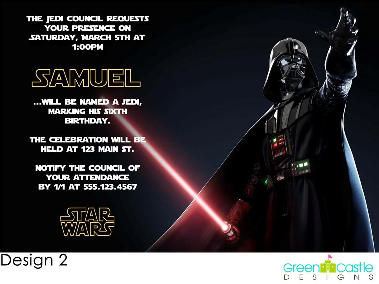Star Wars Birthday Party Invitations