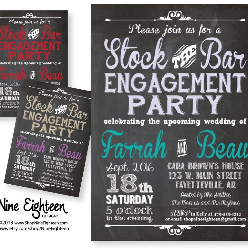 Stock The Bar Party Invitations