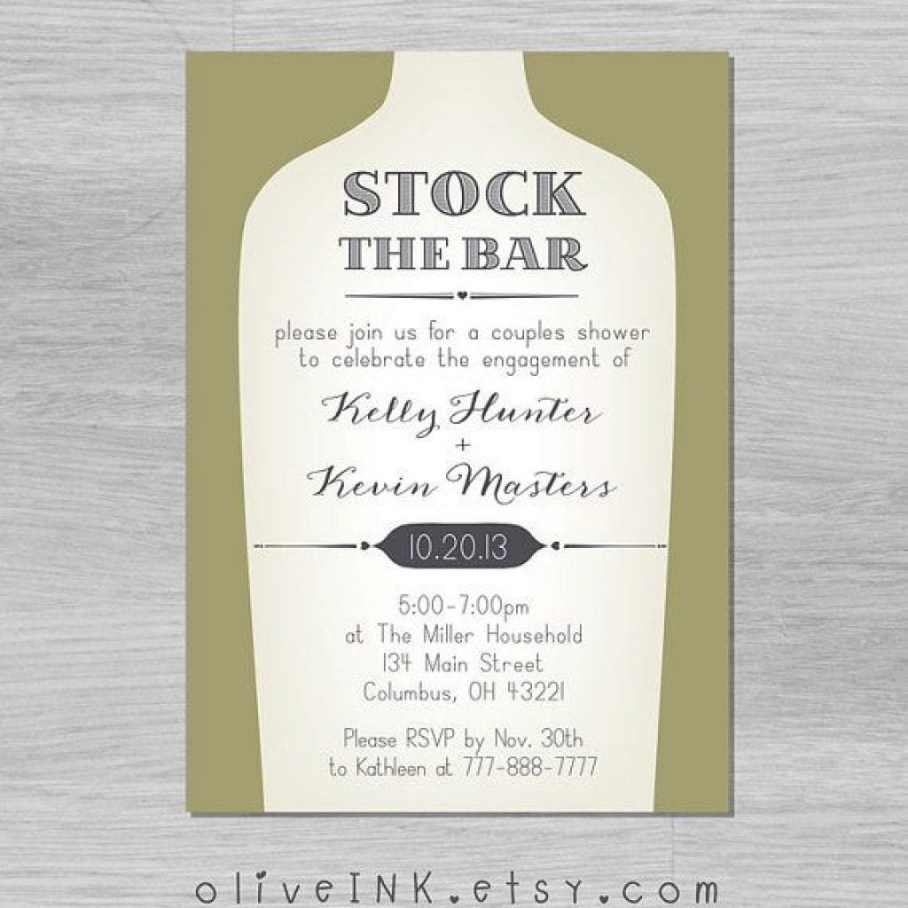 Stock The Bar Party Invitations