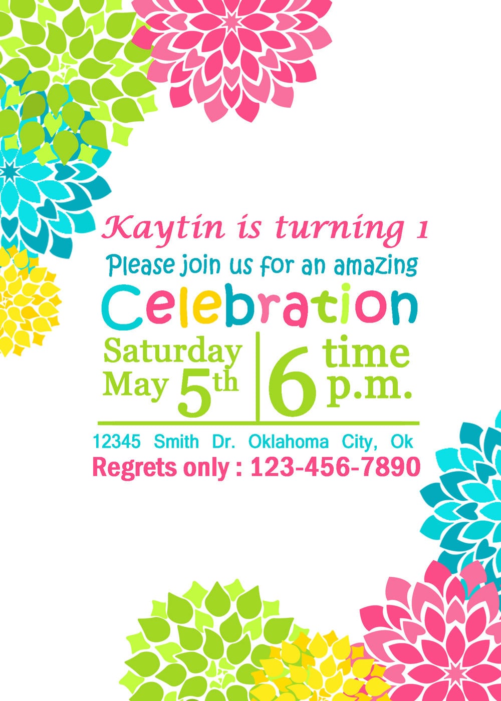 Summer Girls Birthday Invitation