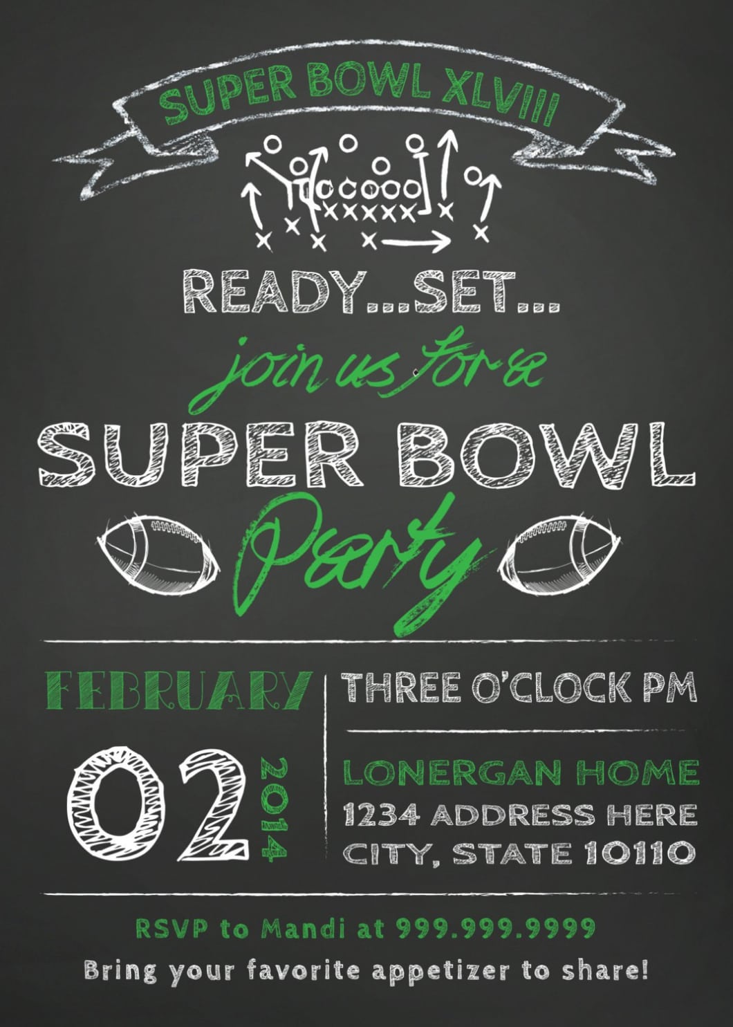 Super Bowl Party Invitations For You