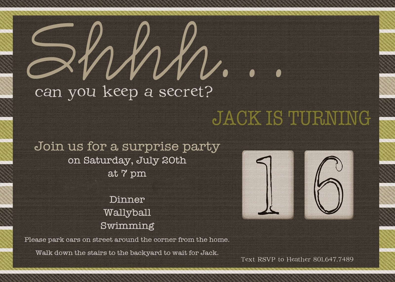 Surprise 30th Birthday Party Invitations For Him