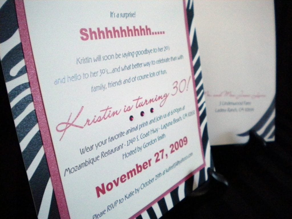Surprise Party Invitations For 30th Birthday