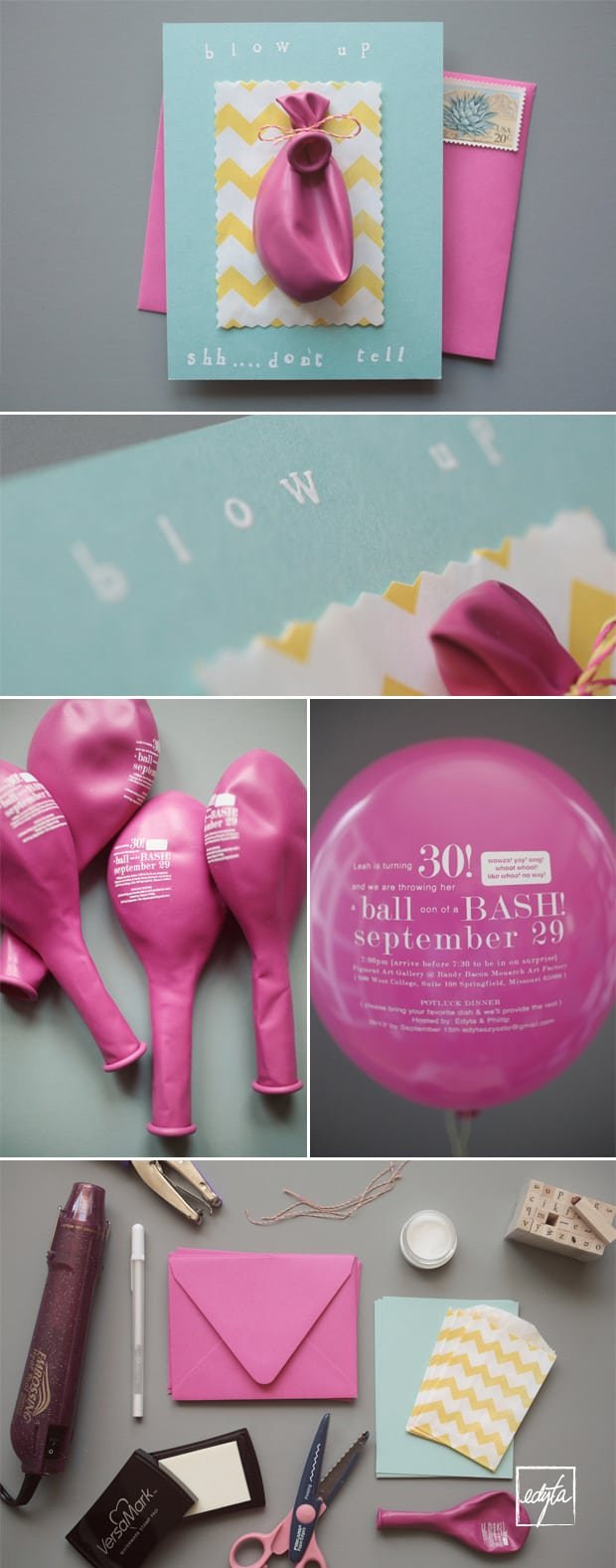 Sweet Invite! You Blow Up The Balloon  The Balloon Is The Invite