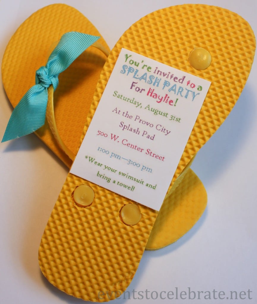 Swim Pool Party Invitation Idea