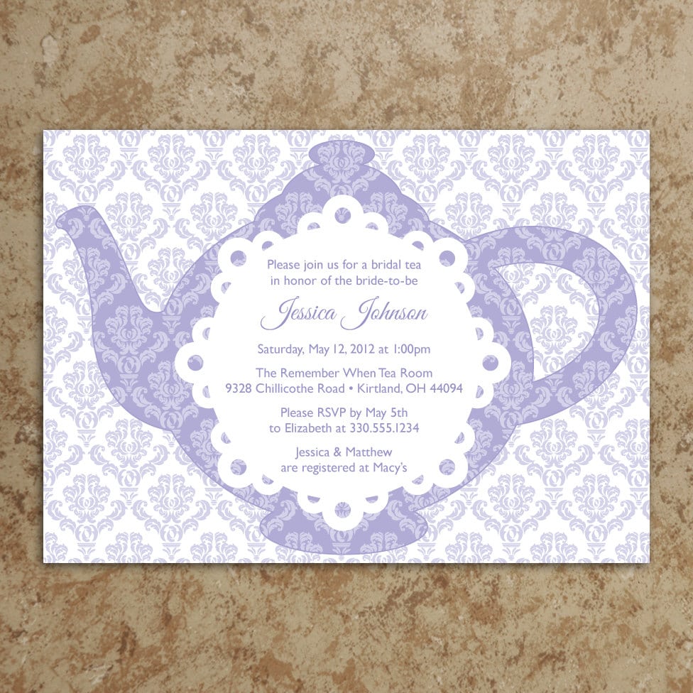 Tea Party Invitation Diy Printable Pdf Tea Party Invite