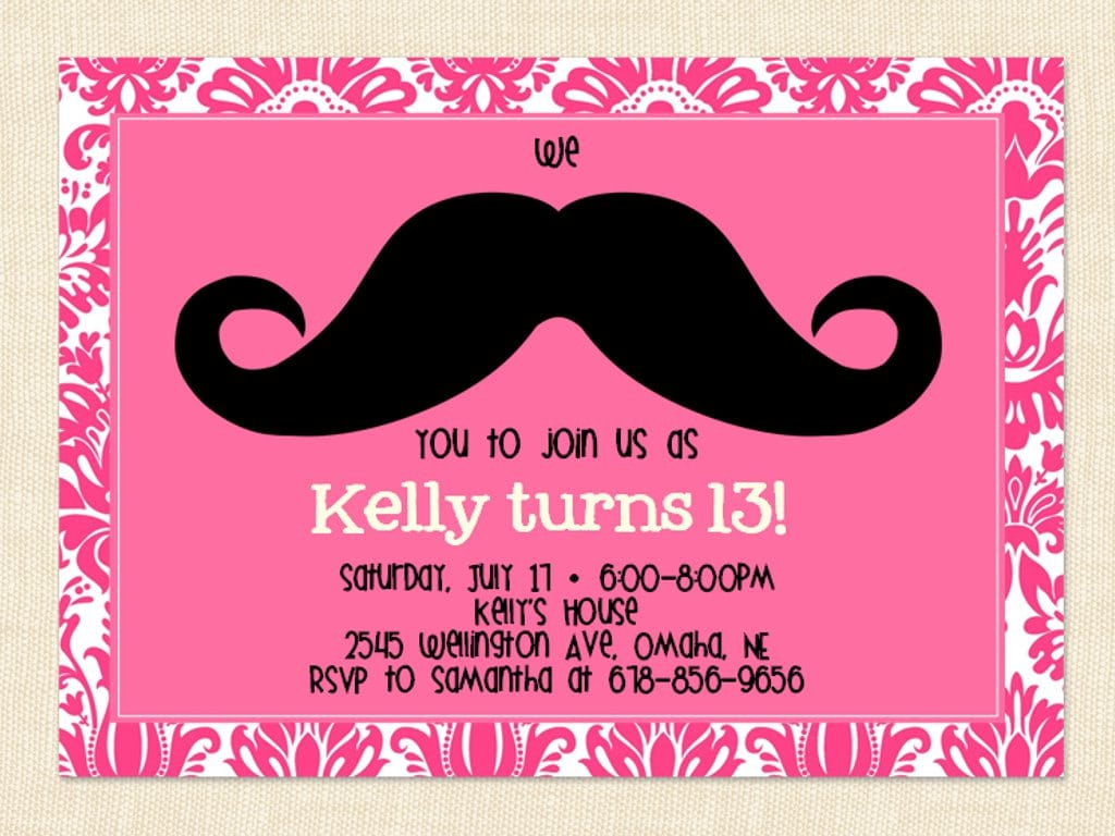 Teenage Boy Birthday Party Invitations