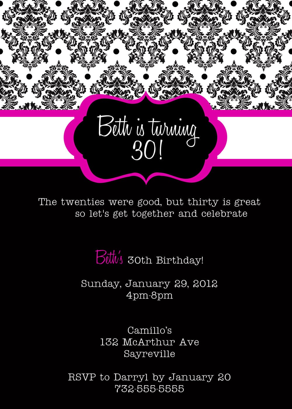 Teenage Invitation Templates