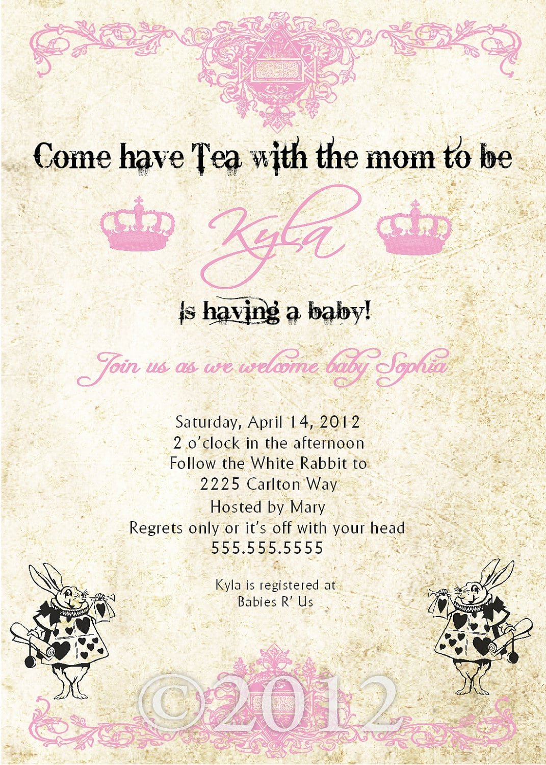 Template   Tea Party Baby Shower Invitations