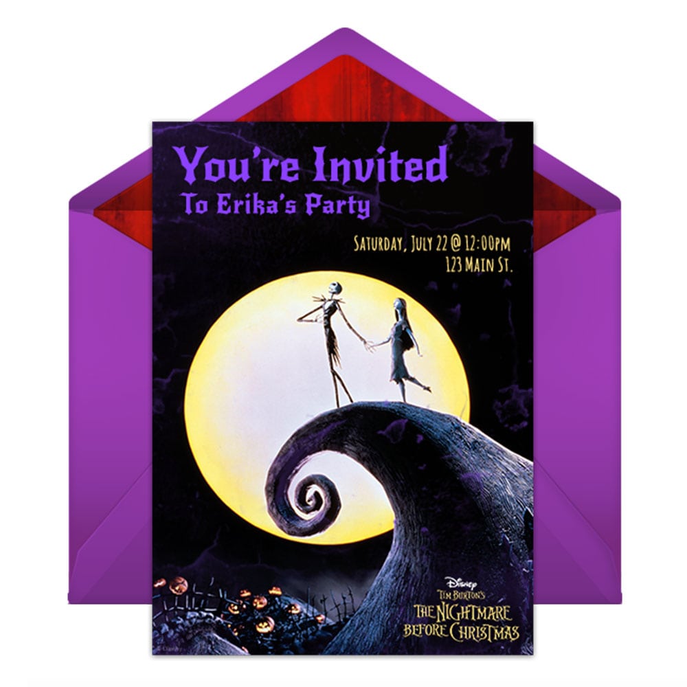 The Nightmare Before Christmas Party Online Invitations