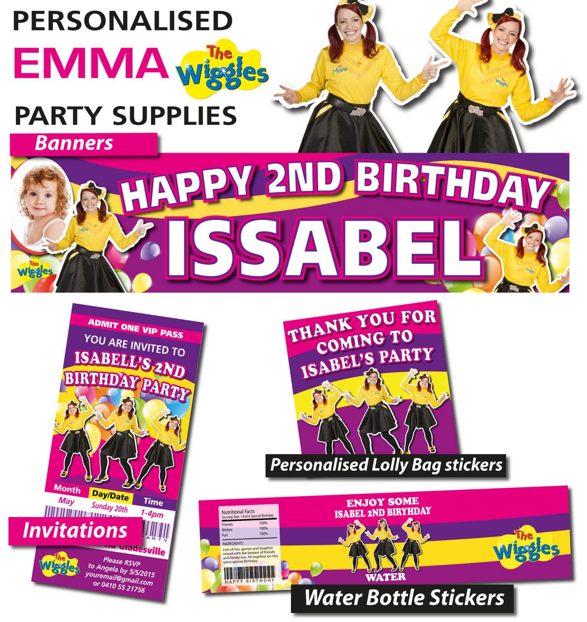 The Wiggles Birthday Party Invitation