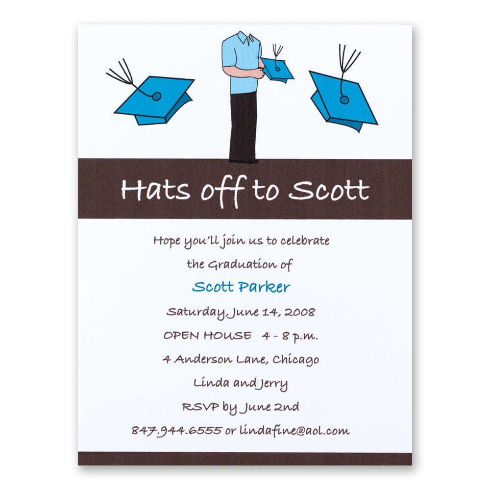 Themes Simple Sample Graduation Reception Invitations With High