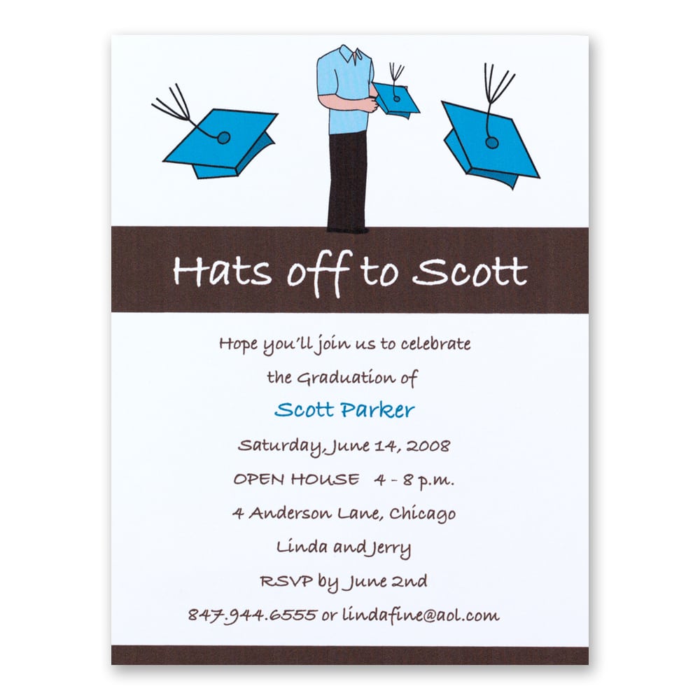 Themes Simple Sample Graduation Reception Invitations With High