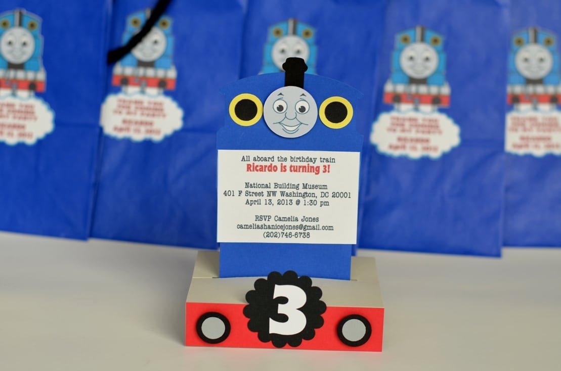 Thomas The Train Birthday Party Invitations, Goody Bags, Banner