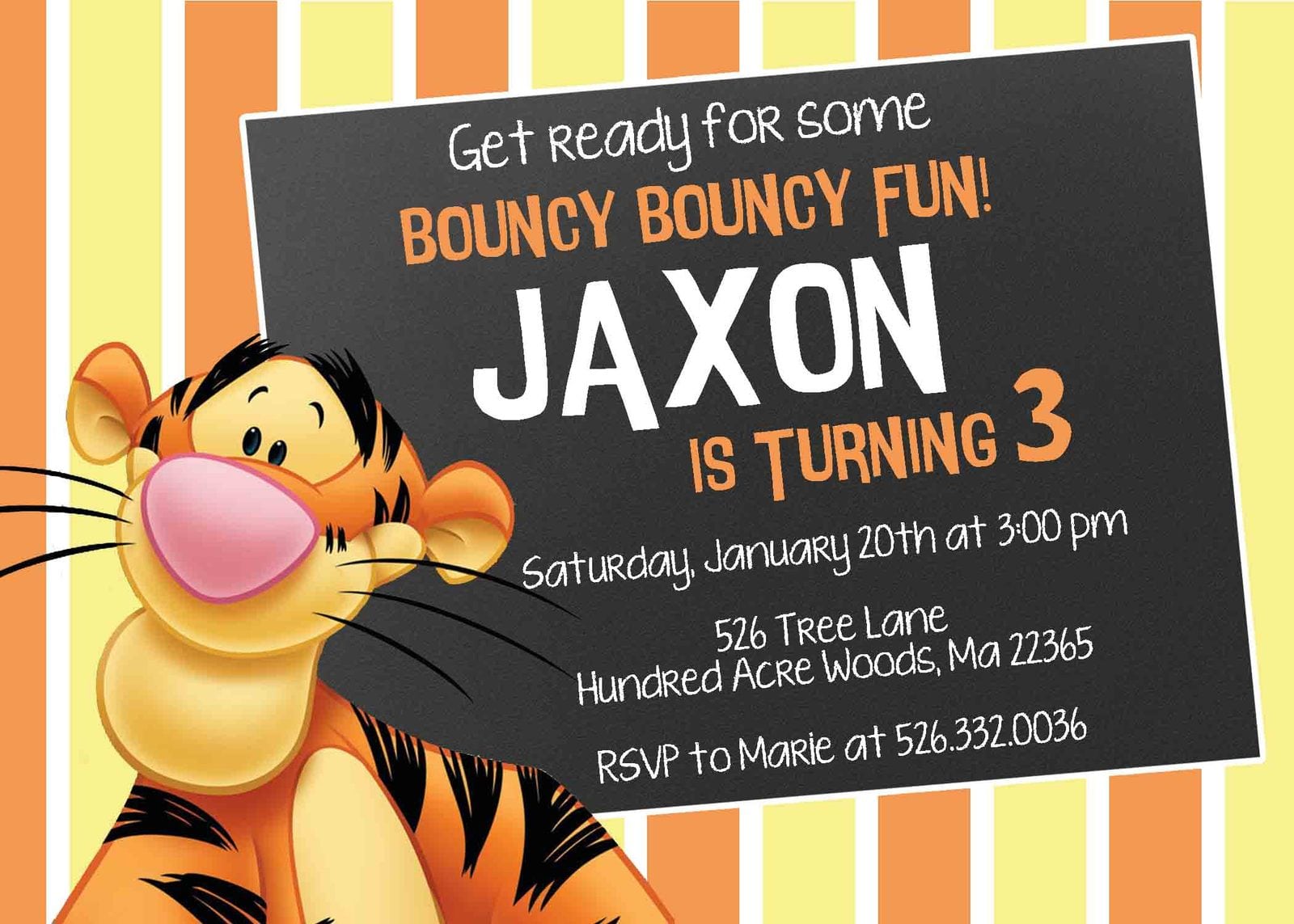 Tigger Birthday Party Invitation  And 50 Similar Items
