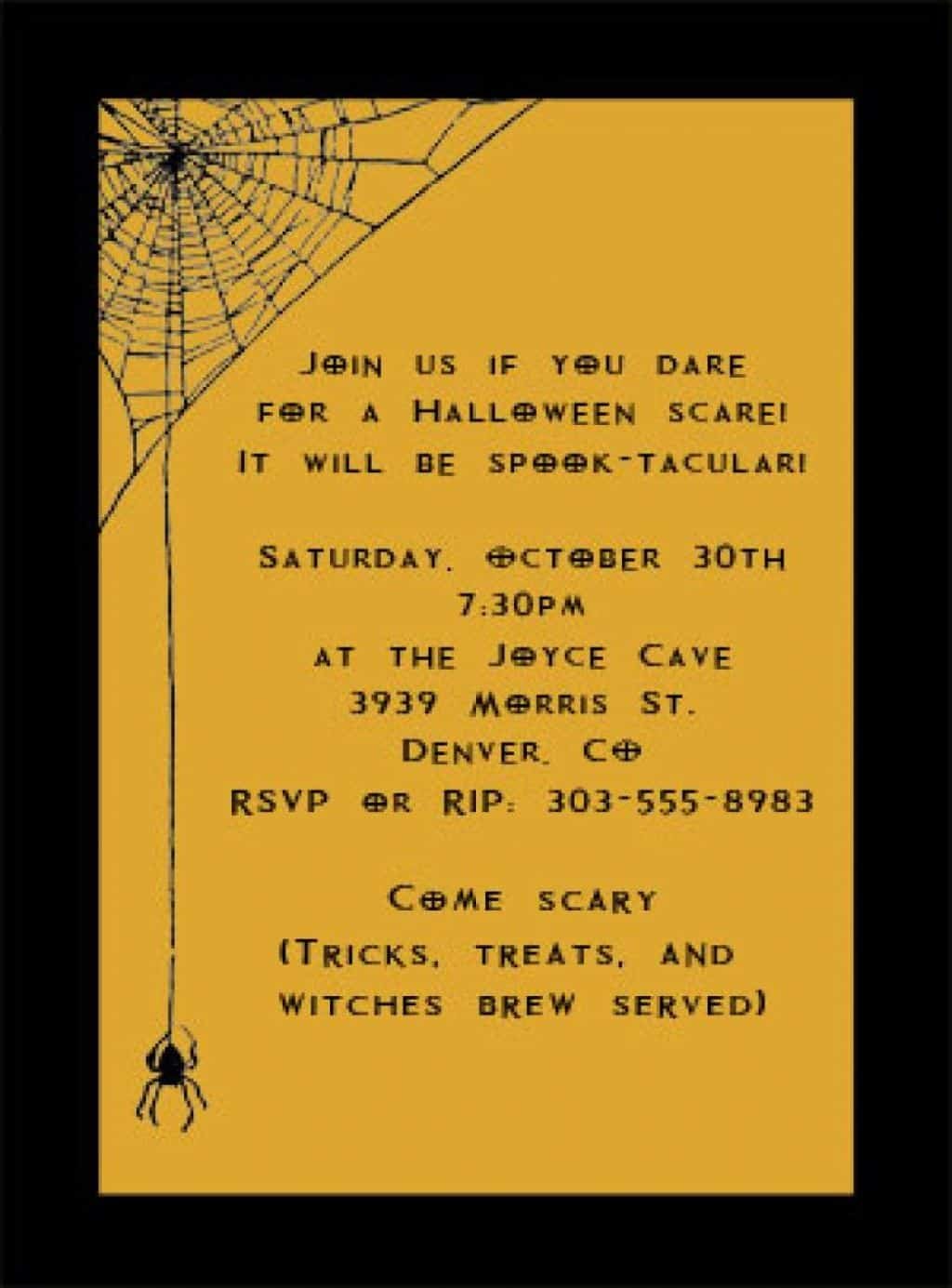 Tips Easy To Create Halloween Party Invitation Wording Designs