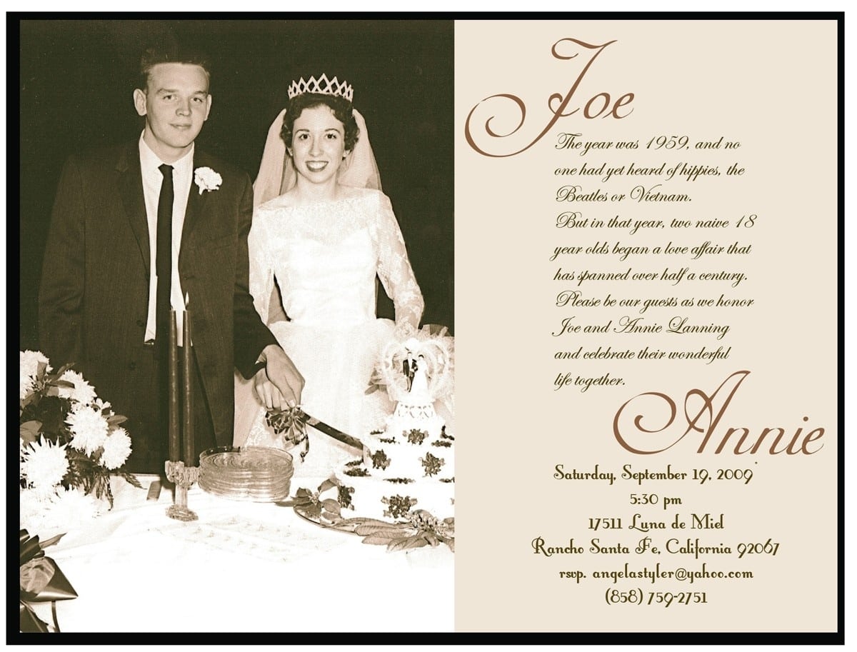 Top Compilation Of 60th Wedding Anniversary Invitations