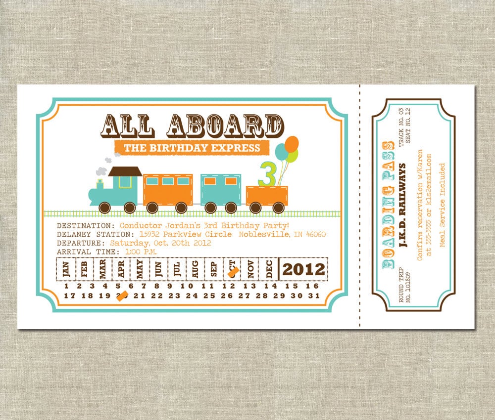 Train Ticket Invitation