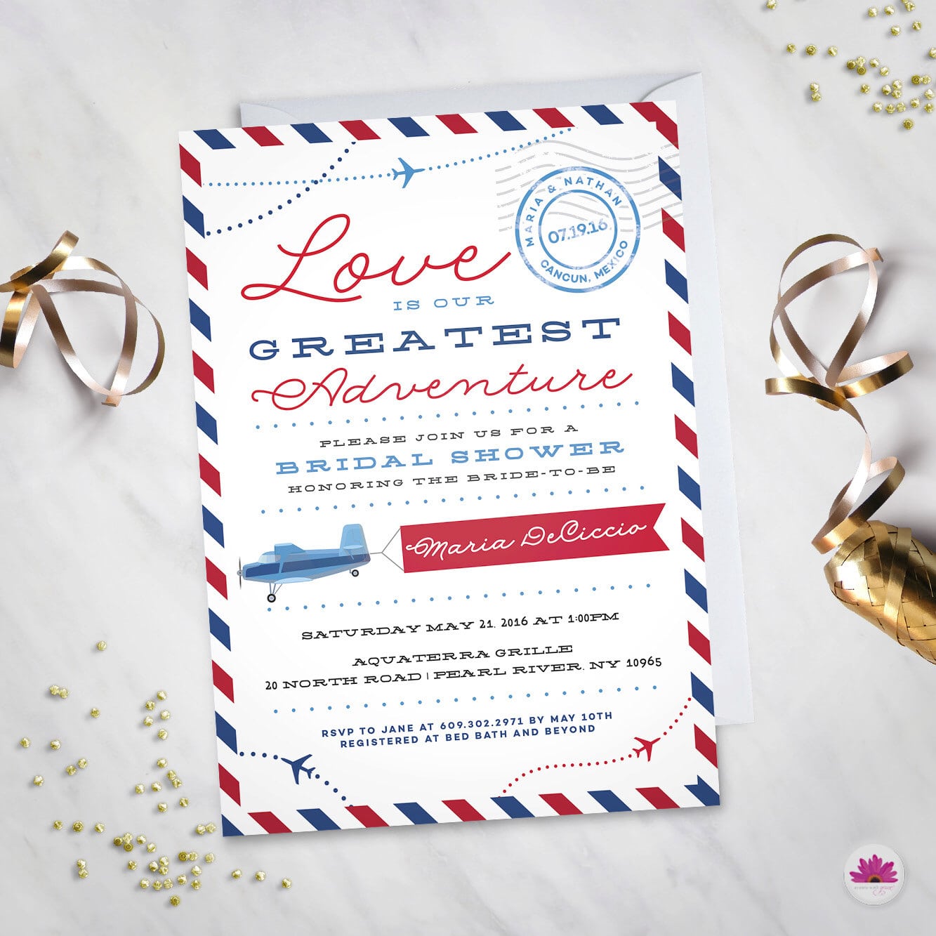 Travel Bridal Shower, Travel Invitations, Miss To Mrs Invite