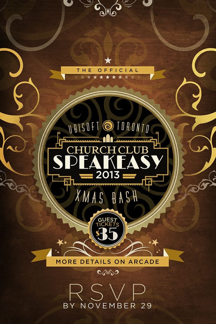 Ubi To Xmas Party Speakeasy Poster