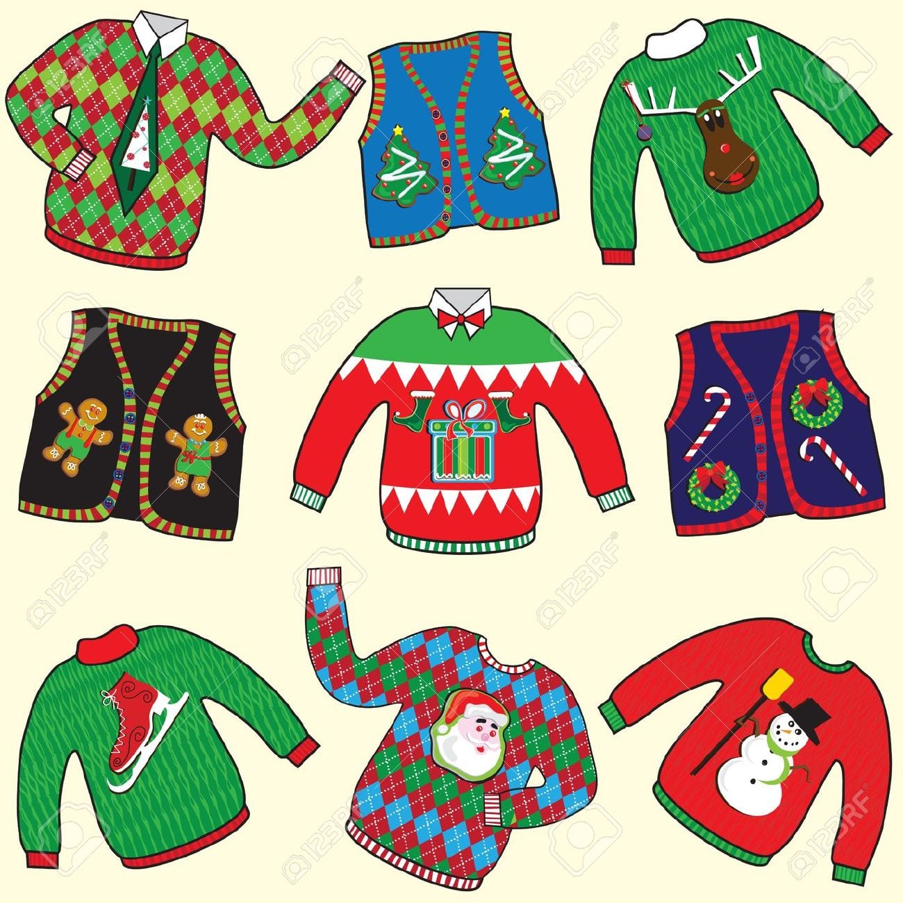 Ugly Christmas Sweater Party Invitations