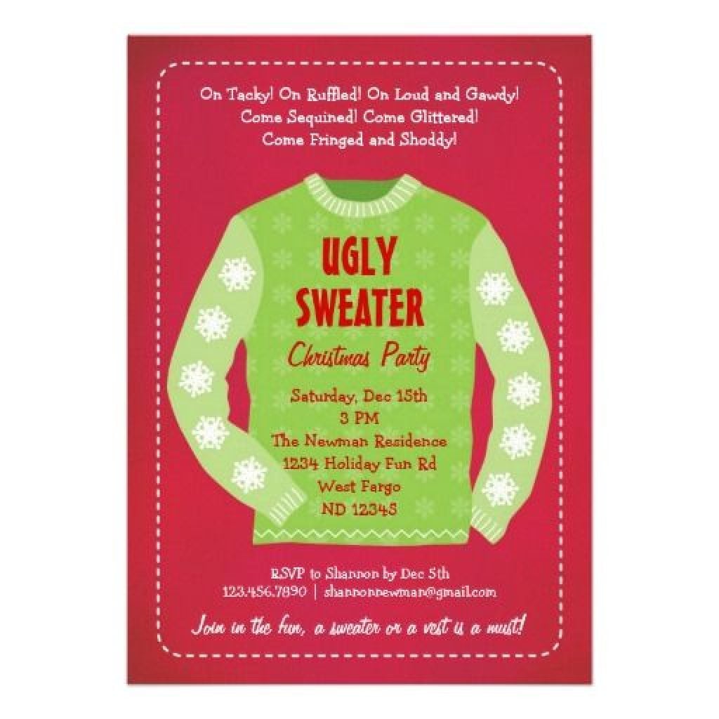 Ugly Sweater Party Invitation Wording