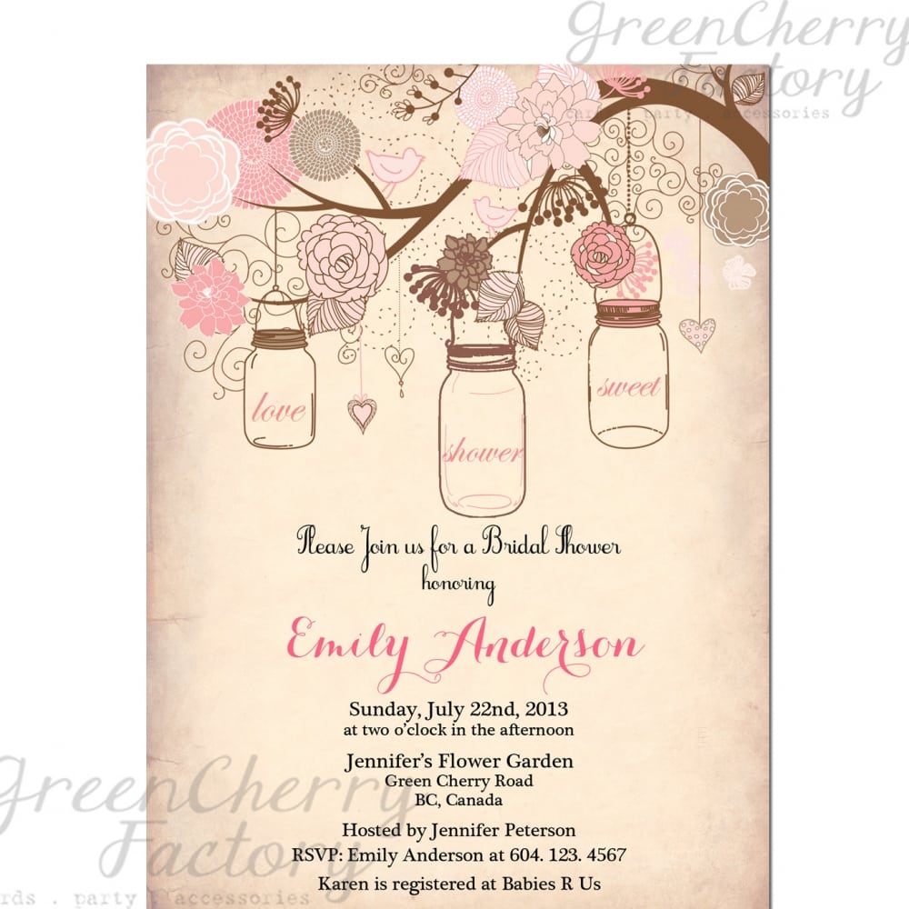 Vintage Bridal Shower Invitation Templates Free